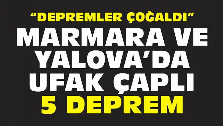 Marmara'da Ufak Çaplı 5 Deprem, Depremler Yoğunlaştı