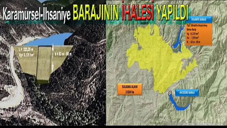 SoN Dakika Karamürsel-İhsaniye barajının ihalesi DSİ tarafından gerçekleştirildi.