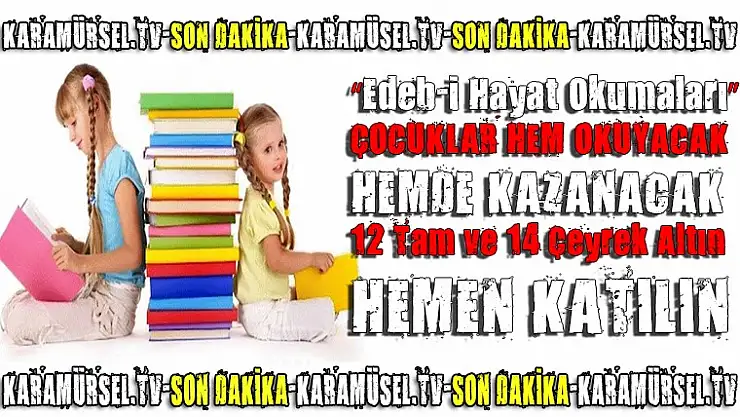 Kitap okuyan çocuklara altın var