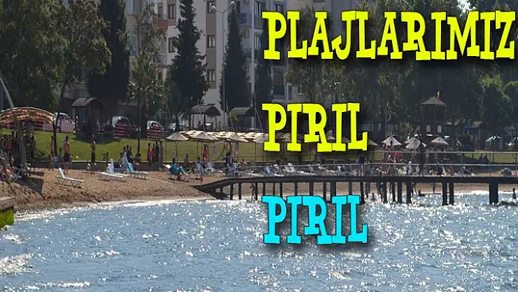 Mavi bayraklı altınkemer plajı pırıl pırıl