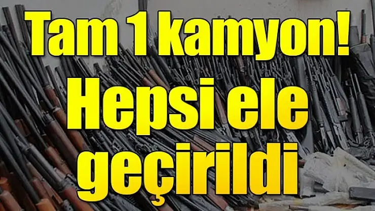 1 kamyon dolusu kaçak silah ele geçirildi