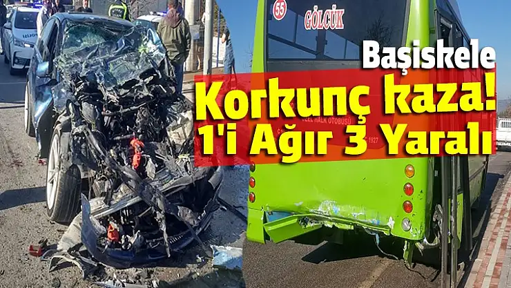 Başiskele'de kaza 1 Ağır 3 Yaralı