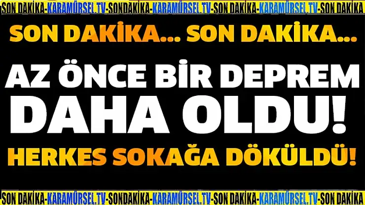 Bir Deprem Daha Meydana Geldi