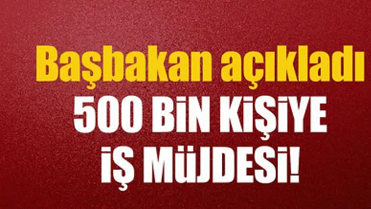 500 bin kişiye iş müjdesi!