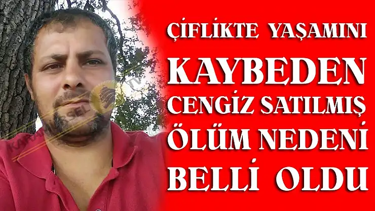 Karamürsel'de Çiftlikte yaşanan Korkunç ölümün nedeni belli oldu