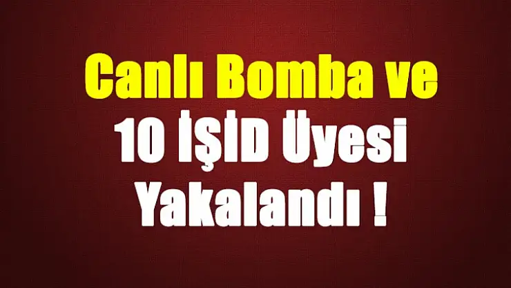 Canlı Bomba ve 10 İŞİD Üyesi Yakalandı