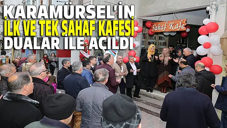 Karamürsel'in ilk ve tek sahaf kafesi açıldı