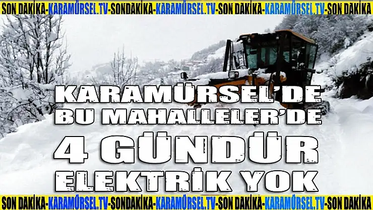 Karamürsel'de bu mahalleler'de 4 gündür elektrik yok