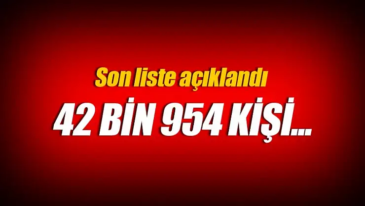 İşte açığa alınanlar