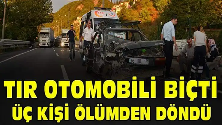 Karamürsel'de tır taksiyi biçti 3 yaralı