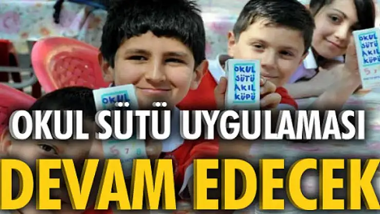 Okul sütü dağıtımına devam