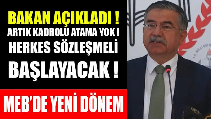 MEB'DE Yeni Dönem, Kadrolar Kaldırıldı