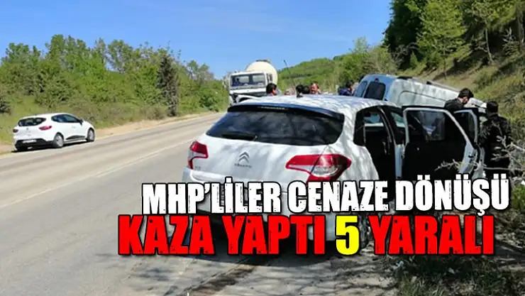 MHP'liler Kandıra yolunda kaza yaptı 5 kişi yaralandı
