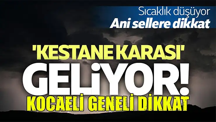 Kocaeli geneli DİKKAT! 'kestane karası fırtınası'yla soğuyacağız