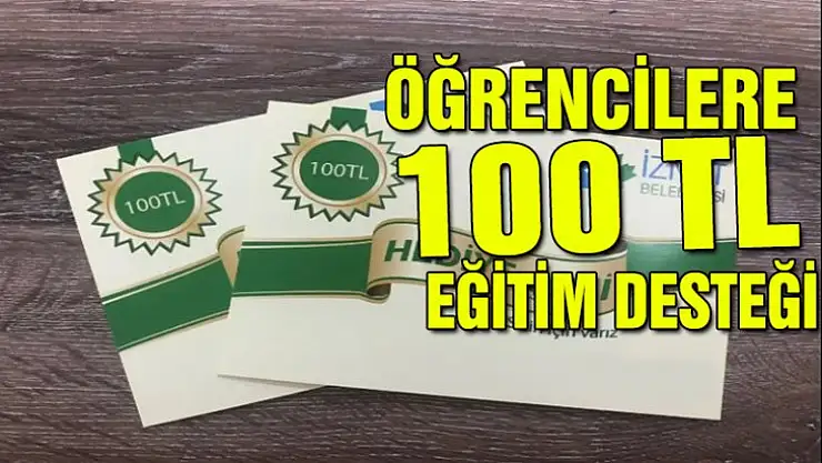 Öğrencilere 100 lira eğitim desteği
