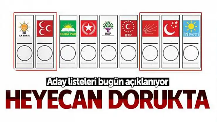 YSK kesin aday listelerini bugün açıklayacak