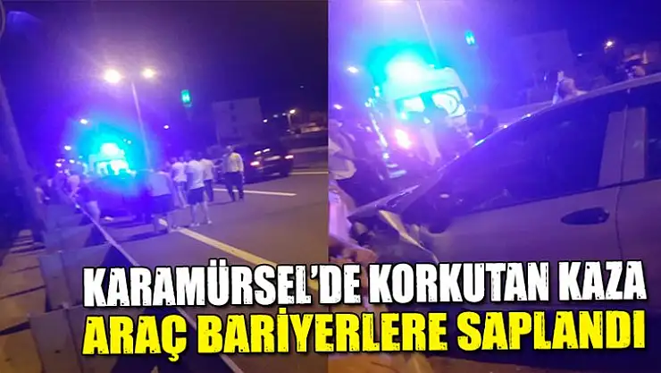 DİREKSİYON HÂKİMİYETİNİ KAYBEDEN SÜRÜCÜ BARİYERLERE GİRDİ