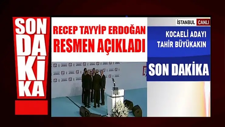 Recep Tayyip Erdoğan Kocaeli Büyük Şehir Belediye Başkan Adayımız