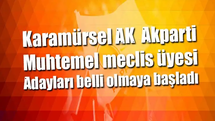 Karamürsel AK  Akparti'nin muhtemel meclis üyesi adayları