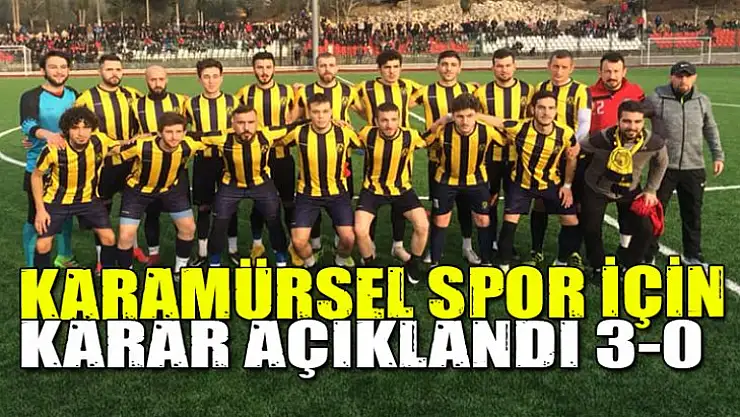 Karamürsel Spor için karar açıklandı