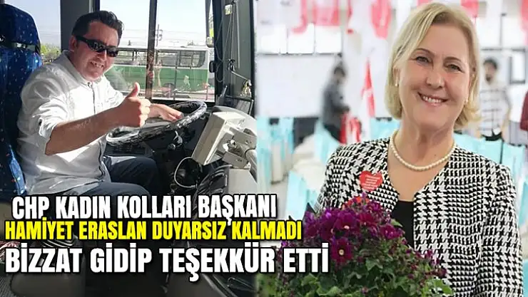 CHP Kadın Kolları başkanı Hamiyet Eraslan teşekkür etti