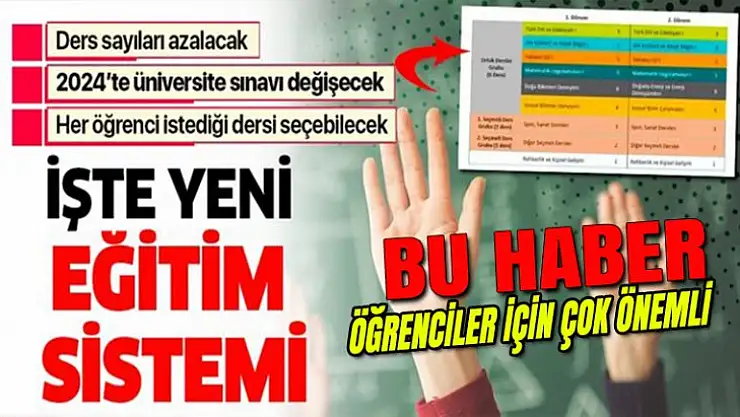 ÇOK ÖNEMLİ! MİLLİ EĞİTİM BAKANI TEK TEK AÇIKLADI!
