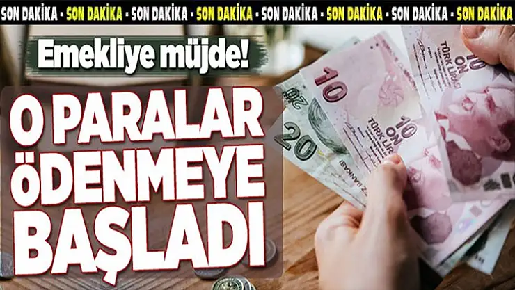 Emeklilere büyük müjde! Bu haber çok önemli okuyun ve paylaşın!