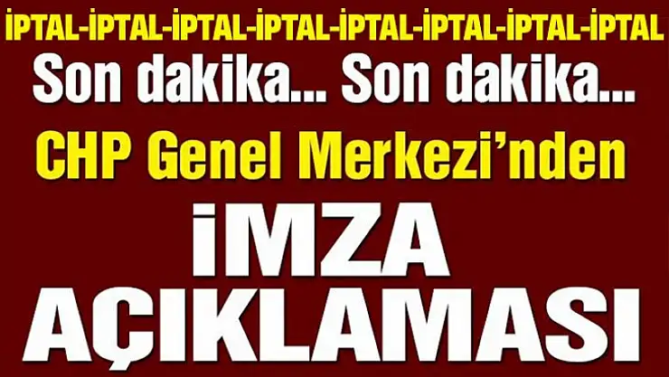 CHP: Kurultay için yeterli imza toplanamadığı açıklandı