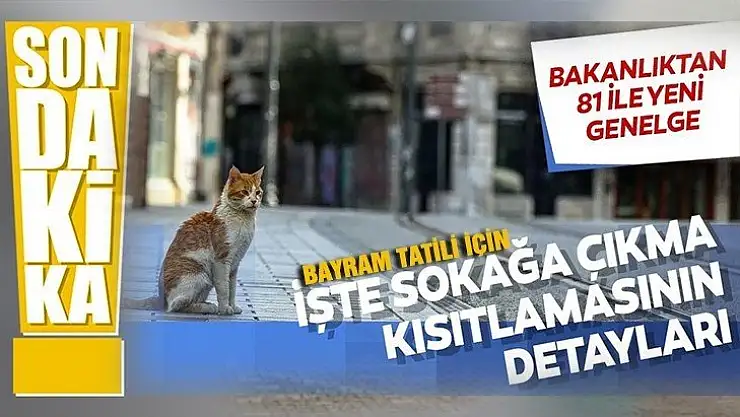 İçişleri Bakanlığından sokağa çıkma kısıtlaması genelgesi