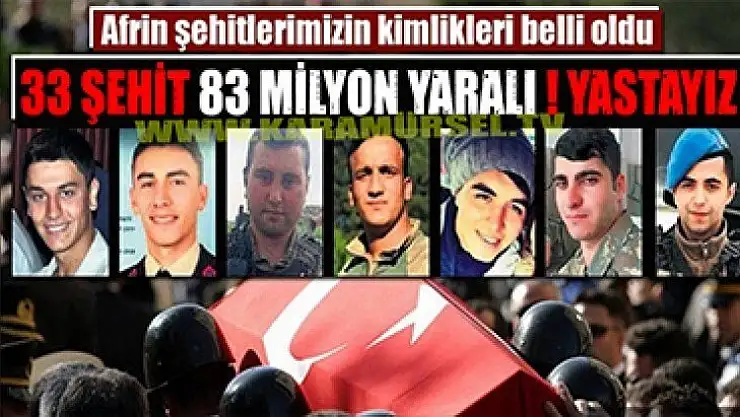İdlib şehitlerimizin isimleri ve memleketleri belli oldu!
