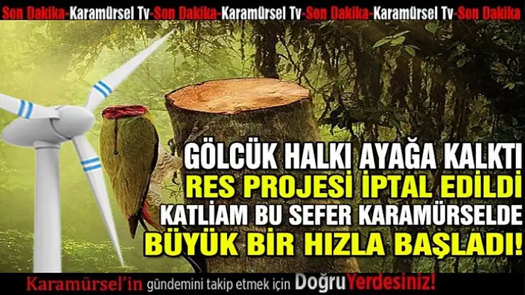 İki kez iptal edilmişti. Karamürsel'in Rüzgar Türbinleri onay aldı