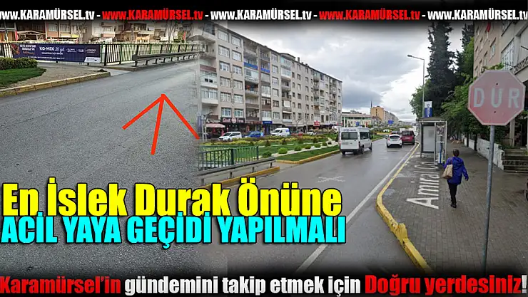 İlçe halkı buraya acil yaya geçidi istiyor!
