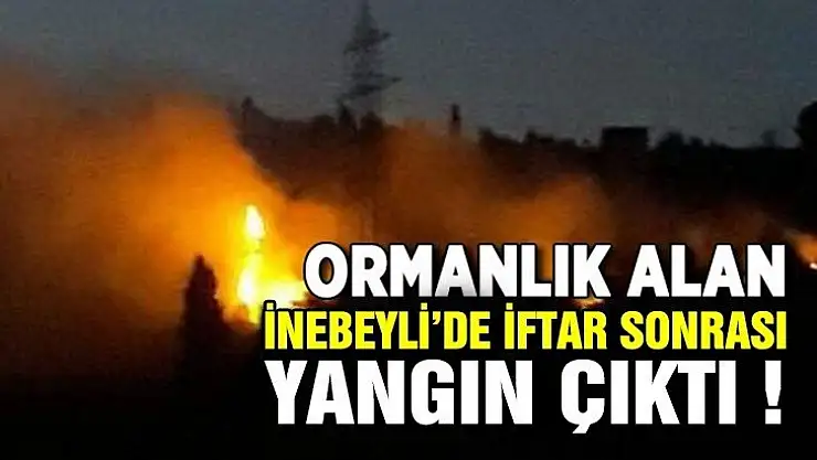 İnebeyli'de iftar sonrası yangın!