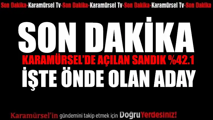 Karamürsel an be an seçim sonuçları