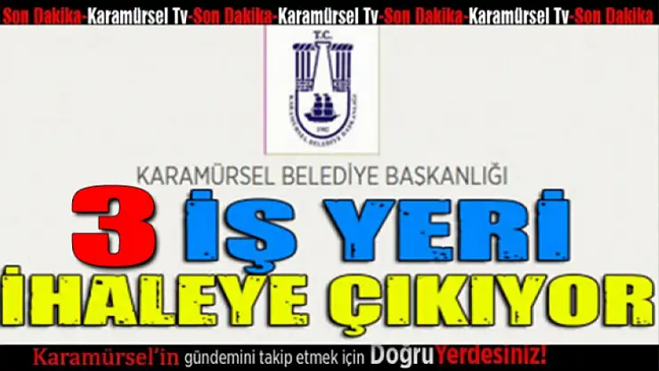 Karamürsel Belediyesi 3 iş yerini kiraya verecek