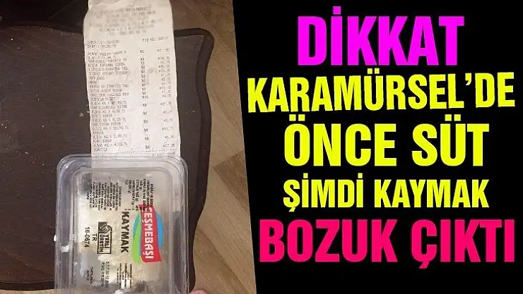 Karamürsel'de ard, arda bozuk çıkan gıdalar korkutmaya başladı