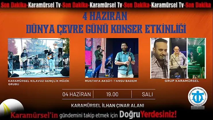 Karamürsel'de Dünya Çevre Günü Konser Etkinliği