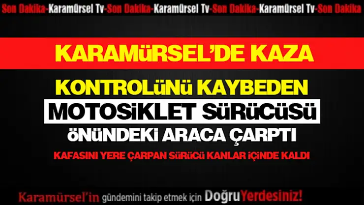 Karamürsel'de motosiklet kazası 1 ağır yaralı