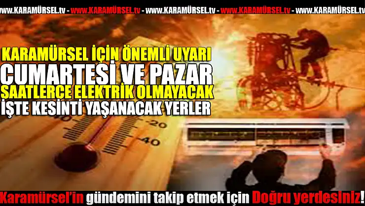 Karamürsel'de Saatlerce Elektrik Kesintileri Kapıda!