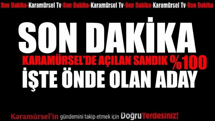 Karamürsel'de sandıkların tamamı açıldı