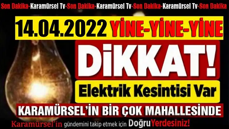 Karamürsel'de yine bir çok mahallede elektrik yok!