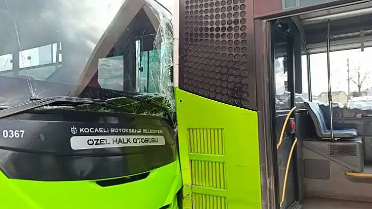 Karamürsel'den Umuttepeye giden otobüs kaza yaptı