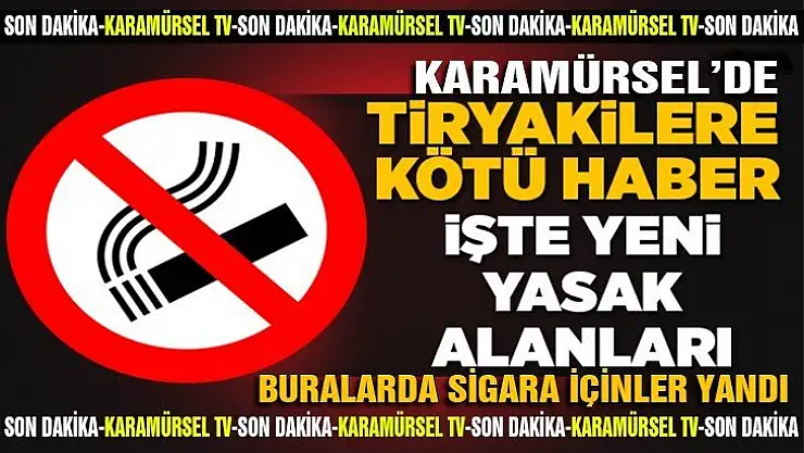 Karamürsel geneli sigara içmenin yasaklandığı caddeler