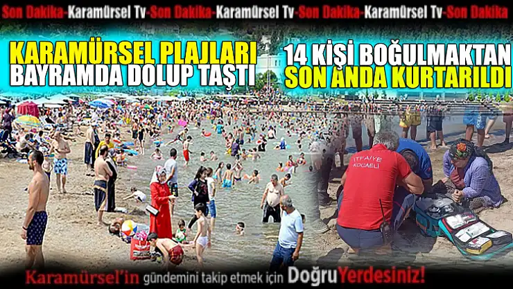 Karamürsel Sahillerinde Bayramda 14 Kişi Boğulmaktan Kurtarıldı