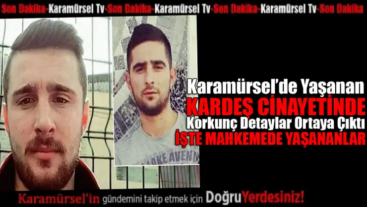 Kardeş cinayetinde mahkeme kararını verdi