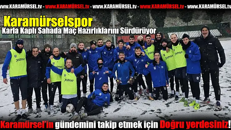 Karla Kaplı Sahada Maç Hazırlıklarını Sürdürüyor