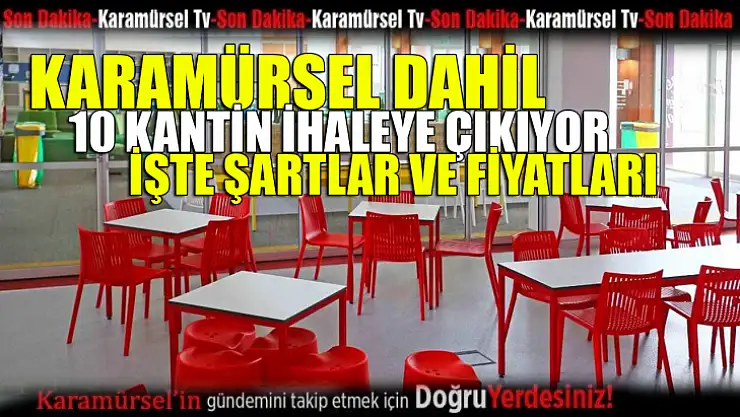 Kocaeli geneli on kantin ihaleye çıkacak