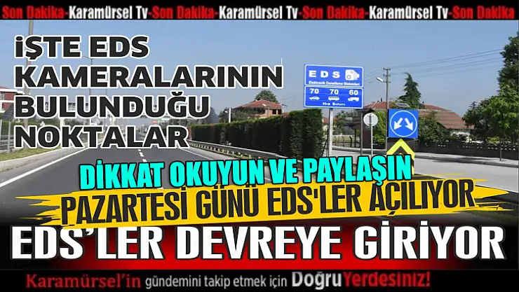 Kocaeli Genelinde (EDS) Cezaları Bugün Başlıyor