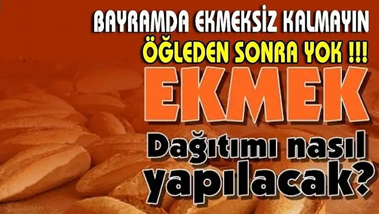 Kocaeli genelinde ekmek dağıtımı o saate kadar yapılacak!