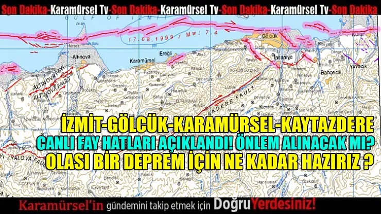 MTA diri fay haritası ile güncel durum paylaşıldı